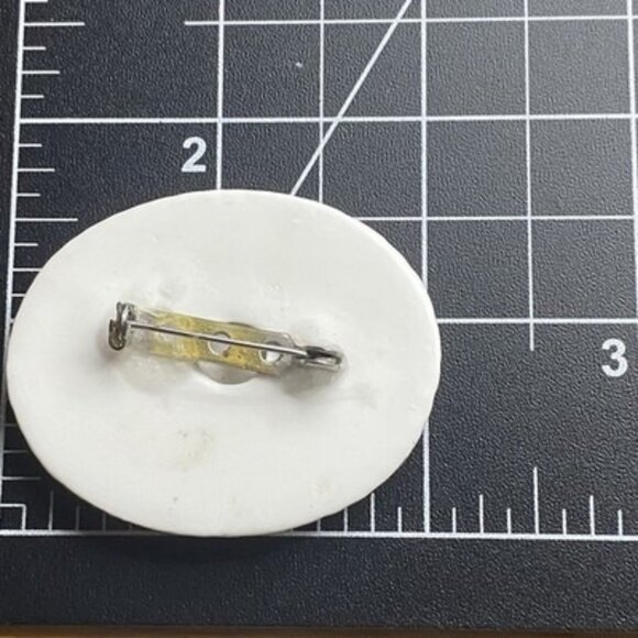 Vtg Brooch Lot Porcelain Floral AB Rhinestone Roadrunner Gold Tone Pins 1950-70s - Picture 5 of 15